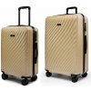 ROWEX Veľký a príručný cestovný kufor s TSA zámkom ROWEX Roseline 2v1 Farba: Šampanská 56x38x23 cm, 66x45x26 cm, 76x50x30 cm ABS