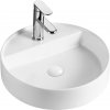 Hopa PIEGA Umývadlo na dosku keramické, priemer 45cm, otvor pre batériu, Biela OLKLT3220