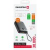 Powerbanka Swissten Voltbox 30000 mAh s integrovanými káblami USB-C a Lightning 35W čierna