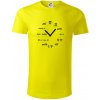 Matematické hodiny - Tričko z organickej bavlny - 2XL ( Citrónová )