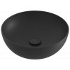 Ravak Uni Slim umývadlo 40x40 cm okrúhly pultové umývadlo čierna XJX0D140000