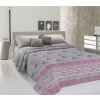 Žakarová prikrývka na posteľ TENISKY ružová