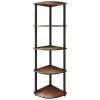 Regál Corner Walnut, 5 polic, L