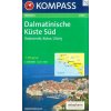 Dalmatinische Küste Süd, Dalmátské pobřeží jih (Kompass - 2903) - turistická mapa