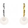 Náušnice z chirurgické oceli Pearl Radiance - Light Gold RL