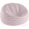 Sablio Sedací vak Cocoon Ružové a biele trojuholníky - 75 x 45 x 35 cm