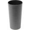 Kvetináč LAMELA, kvetináč LILIA DLUTO - vrúbok O 30 cm, výška 57 cm, grafitový (1310006661)