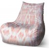 Sablio Sedací vak Bean Ružové oblúčiky - 60 x 70 x 70 cm