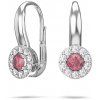 Náušnice z bieleho zlata s červeným očkom 23229/BCX