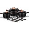 BerlingerHaus sada hrncov s mramorovým povrchom 10ks BH-6154 Black Rose Collection