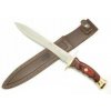 Vega Muela CHEVREUIL-22R lovecký nôž 22 cm, drevo Pakka, mosadz, kožené puzdro