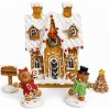 DECOLED Dekorácia perníková chalúpka a perníčky 20,3 × 17,4 × 7,5 cm, IP20, polyresinová umelá živica