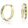 Cutie Jewellery Detské zlaté náušnice C3343Z-Green