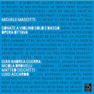 Michele Mascitti: Sonate a Violino Solo E Basso Opera Ottava CD