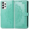 Peňaženkové puzdro Embossing Pattern Mandala Flower zelené – Samsung Galaxy A53 5G