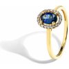 Blink-Blink Diamantový prsteň zo žltého zlata so Zafírom 2259ZDZG