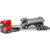 EMEK Kamión SCANIA S Next Gen červená + podvalník + sklápač