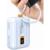 POWERBANK 10000 mAh 30W LIGHTNING USB C 2x KÁBEL PRE IPHONE APPLE MODRÝ