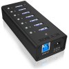 ICY BOX 7 portů USB 3.0 hub čierna; IB-AC618