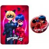 Detská deka Aymax 100 x 140 cm červená Miraculous: Lienka a Čierny Kocúr