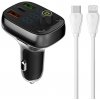 LDNIO Bluetooth FM transmitter C704Q 2USB, USB-C + USB-C kábel