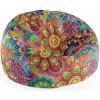 Sablio Sedací vak Cocoon Farebné obrazce - 115 x 75 cm x 45 cm
