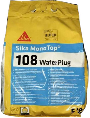 Sika MonoTop -108 WaterPlug, 5kg - rýchlo tuhnúca malta na zastavenie výronov vody