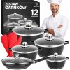 Súprava hrncov RETOO CookMaster hliníková, 12 ks
