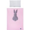 6-dielne posteľné obliečky Belisima Králiček 100/135 ružovo-sivé