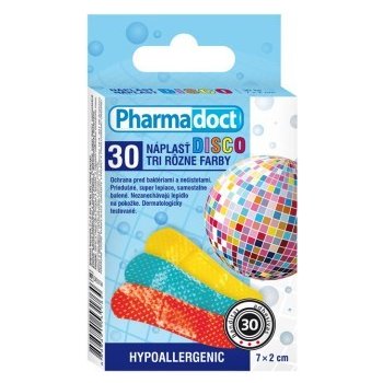 Pharmadoct DISCO Náplasť farebná 7×2 cm 30 ks (tri rôzne farby)