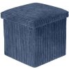 HOMESTYLING Taburet s úložným priestorom 38 x 38 x 38 cm modrá