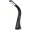 Platinet PDLU3B stolná LED lampa stmievateľná, flexibilné rameno, hodiny, čierna PLADLU3B
