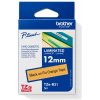 páska BROTHER TZB31 čierne písmo, fluorescenčná oranžová páska Tape (12mm) (TZEB31)