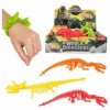 Teddies Náramok dinosaurus naťahovací mačkací silikón 22 cm 4 farby