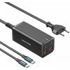 Nabíjačka do siete Vention 4-Port USB (C+C+A+A) GaN Charger (100W/100W/18W/18W) EU-Plug Black (FBSBG-EU)