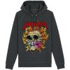Metallica mikina Skull Flower Washed čierna
