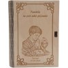 Drevená krabička na prvé sväté prijímanie s menom a dátumom – dar a pamiatka Vzor 4 veľkosť M