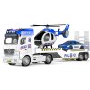 Auto polícia ťahač 55 cm a helikoptéra s efektmi set (W049438)