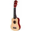 ECOTOYS MF019F Detská drevená gitara s 4 nylonovými strunami a trsátkom, prírodná farba