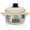 Metalac Hrnec Smaltovaný hrnec s poklicí kuchyňka 16 cm 2,4 l P2-16-KUCH
