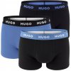 HUGO - pánske boxerky 3PACK eco friendly cotton stretch navy & black tones -M (83-89 cm)