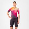CASTELLI Cyklistická kombinéza - FREE SANREMO 3 - ružová/bordová