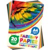 Farebný papier školský 20 listov