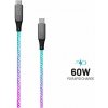 Fixed FIXDLED-CC-RA Svietiaci nabíjací USB-C(M) - USB-C(M), 60W, 1,2m
