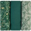 KikkaBoo Plienky mušelínové 75x75 cm 3ks Secret Garden Green