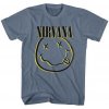 Nirvana tričko Inverse Smiley Modrá S