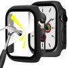 AppleMix Tvrdené sklo + rámik pre Apple Watch 44 mm Series 4 / 5 / 6 / SE - čierne