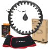 Sada masážní hula hoop HMS HHW12 PLUS Size se závažím, zeštíhlující pás BR163, černá