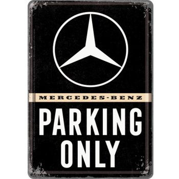 Donga Plechová pohľadnice - Mercedes-Benz Parking Only