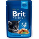 Krmivo pre mačky Brit Premium Kitten Chicken Chunks s kuracími kúskami 100 g